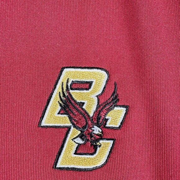 Boston College Eagles Golf Polo Shirt Womens Large Red Casual Preppy Under Armou - Picture 4 of 13
